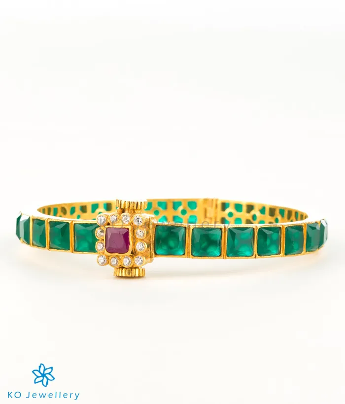 The Sampada Silver Kemp BraceletGreenSize 22 242628 Silversmith Bracelets
