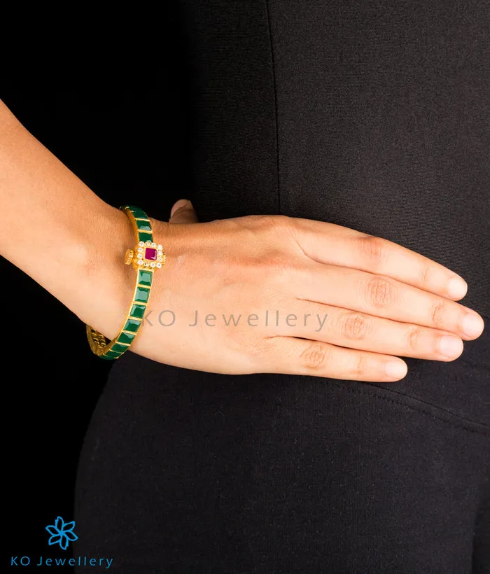 The Sampada Silver Kemp BraceletGreenSize 22 242628 Silversmith Bracelets