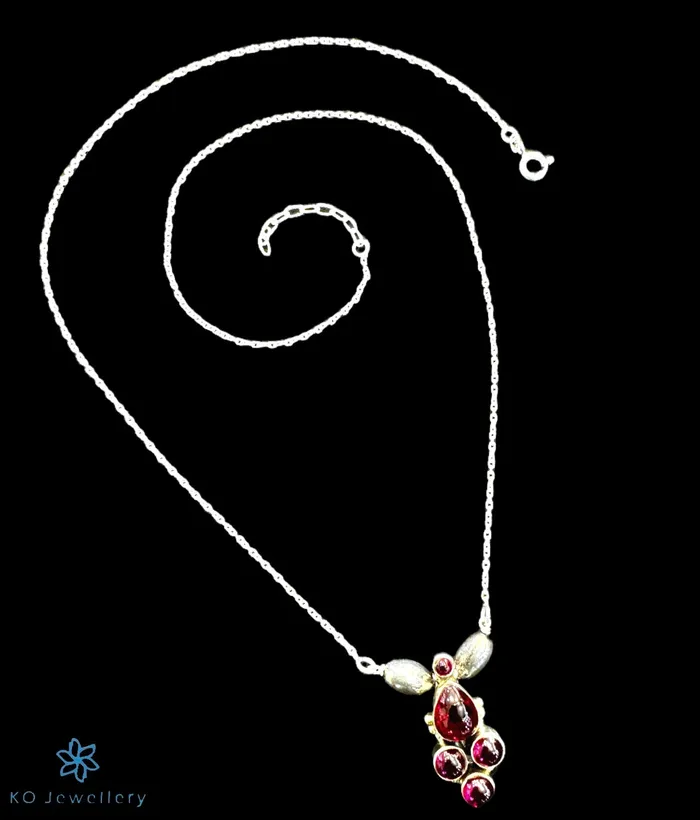 The Vagisha Silver Gemstone Necklace Gemstone Necklaces