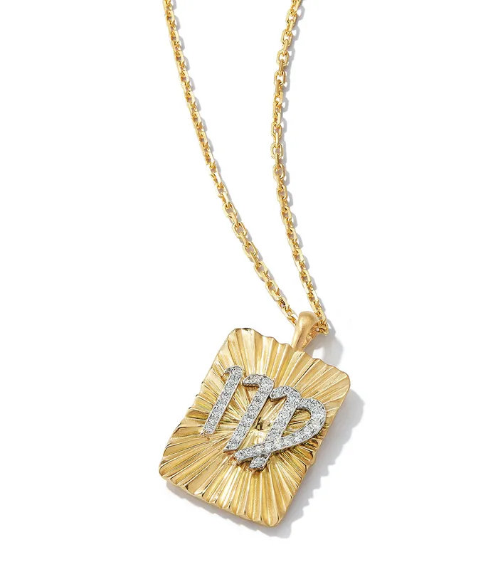 Virgo Zodiac Pendant Necklace Diamonds David Webb Workshop Necklaces