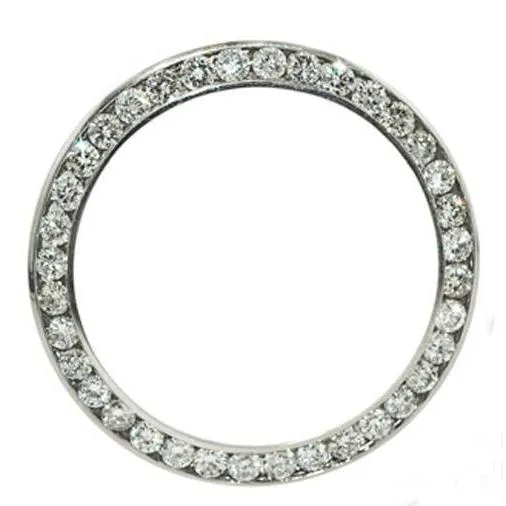 Watches GB 36 Mm Round Custom Mined Diamond Bezel To Fit Rolex Datejust Watch Ss 3 Carats Watches GB 36 Mm Round Custom Mined Diamond Bezel To Fit Rolex Datejust Watch Ss 3 Carats