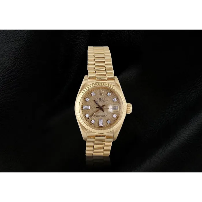 Watches GB Diamond Dial Rolex Presidential Gold Watch Champagne Brushed Dial Watches GB Diamond Dial Rolex Presidential Gold Watch Champagne Brushed Dial