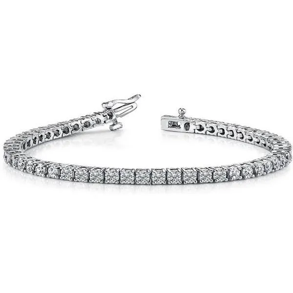 WG 14K Tennis Bracelet 572 Carats Round Brilliant Cut Natural Earth Mined Diamonds GB Bracelets WG 14K Tennis Bracelet 572 Carats Round Brilliant Cut Natural Earth Mined Diamonds GB Bracelets