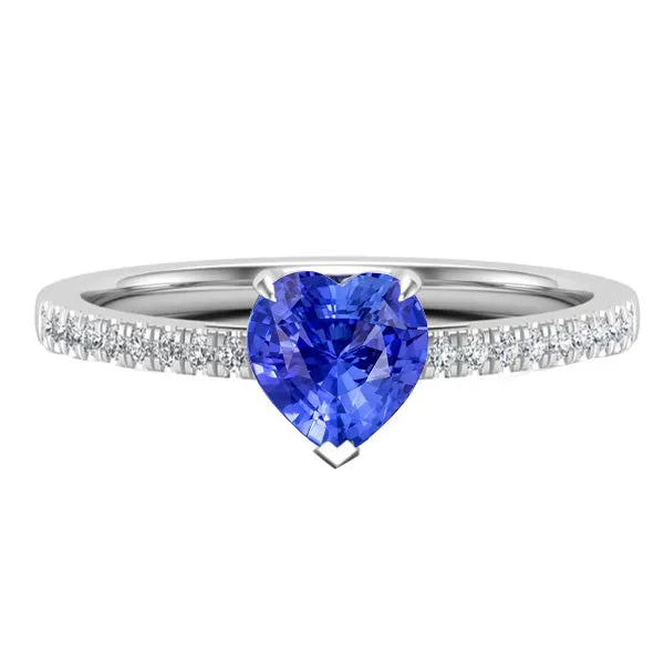 Womens Ring Heart Ceylon Sapphire With Pave Natural Earth Mined Diamond Accents 2 Carats HarryChadEntcom Rings Womens Ring Heart Ceylon Sapphire With Pave Natural Earth Mined Diamond Accents 2 Carats HarryChadEntcom Rings