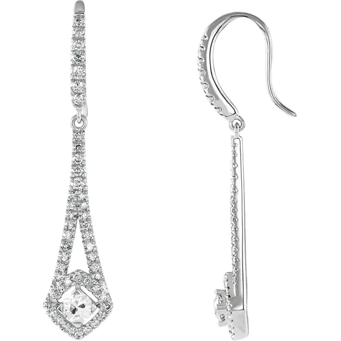 Womens White Gold Round Old Cut Natural Earth Mined Diamond Dangle Earrings 3 Carats HarryChadEntcom Earrings Womens White Gold Round Old Cut Natural Earth Mined Diamond Dangle Earrings 3 Carats HarryChadEntcom Earrings