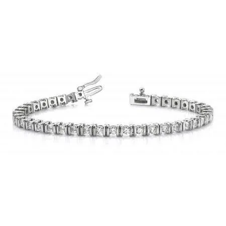 Women Sparkling 4 Ct Round Cut Real Natural Earth Mined Diamonds Tennis Bracelet White Gold GB Bracelets Women Sparkling 4 Ct Round Cut Real Natural Earth Mined Diamonds Tennis Bracelet White Gold GB Bracelets
